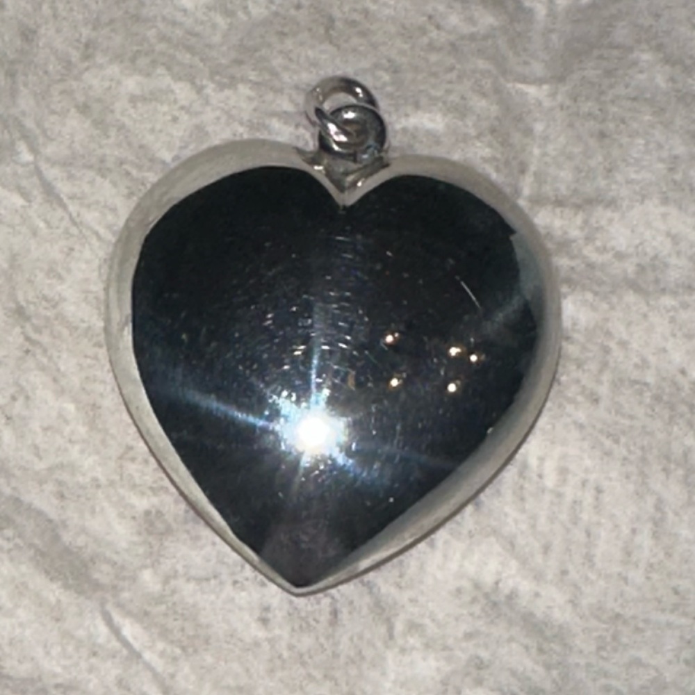 Tiffany & Co Large Elegant Silver Heart Pendant